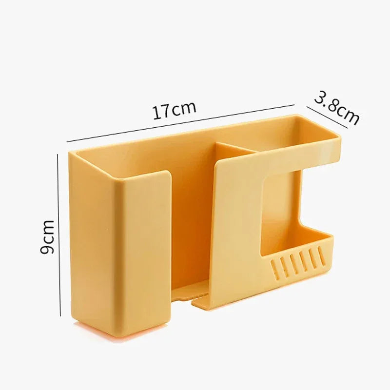 2-in-1 Wall Storage Box – Phone & Remote Control Holder