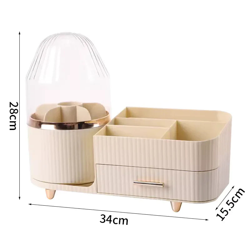 360° Rotating Cosmetic Storage Box – Makeup Organizer Stand