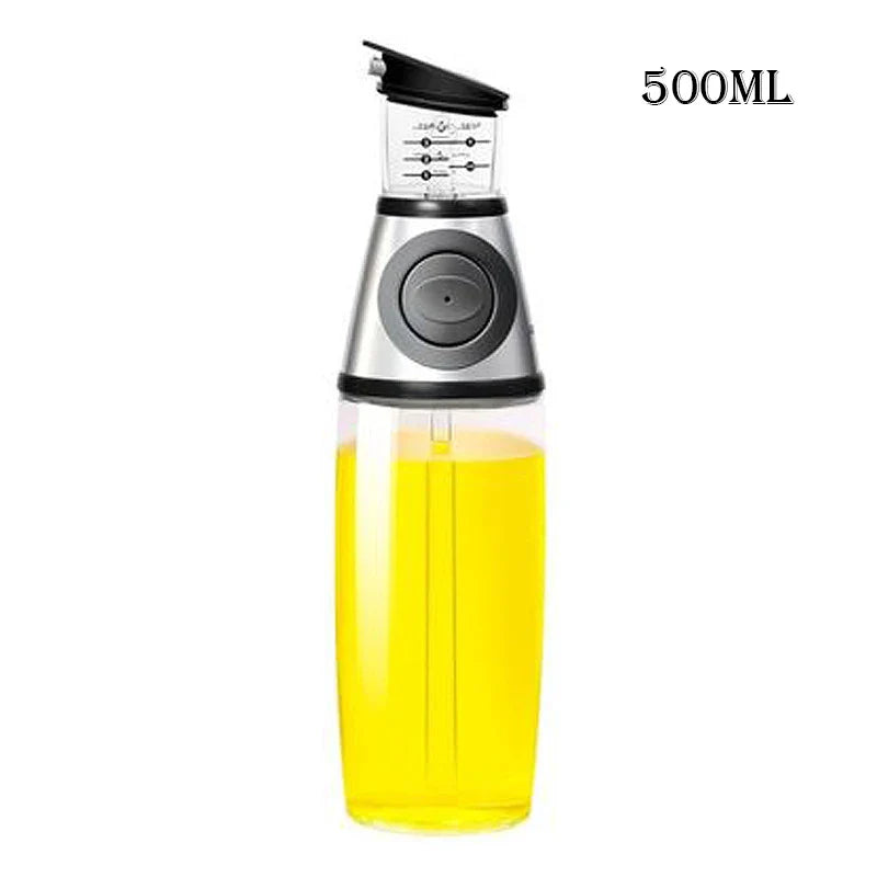 Press & Measure Oil Bottle 500ml – No Spill Control