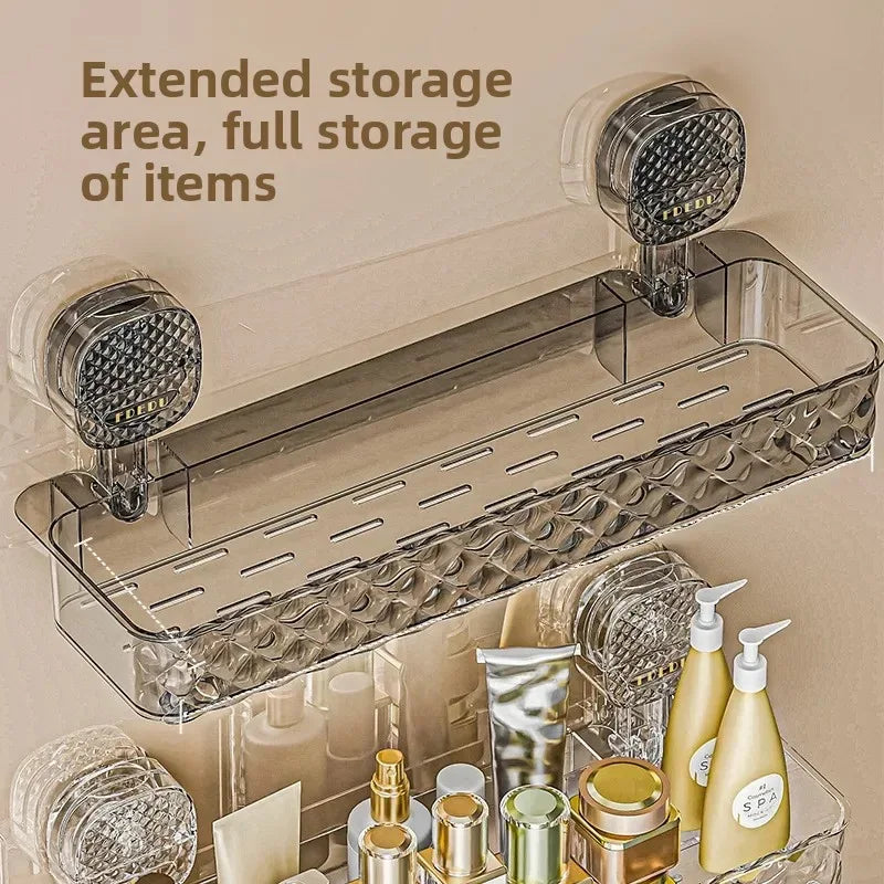 Premium Suction Cup Bathroom Storage Shelf (High Quality)
