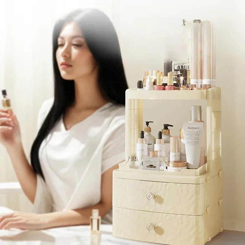 Cosmetics Storage Box – Multifunctional Dressing Table Organizer