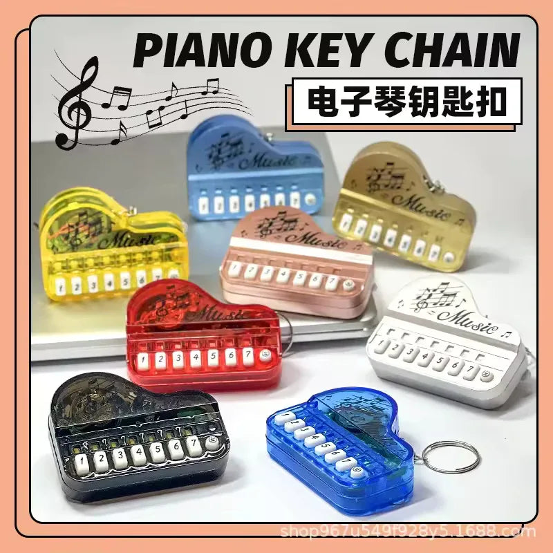 Piano Music Keychain – Mini Keyboard Design Gift (Random Color)