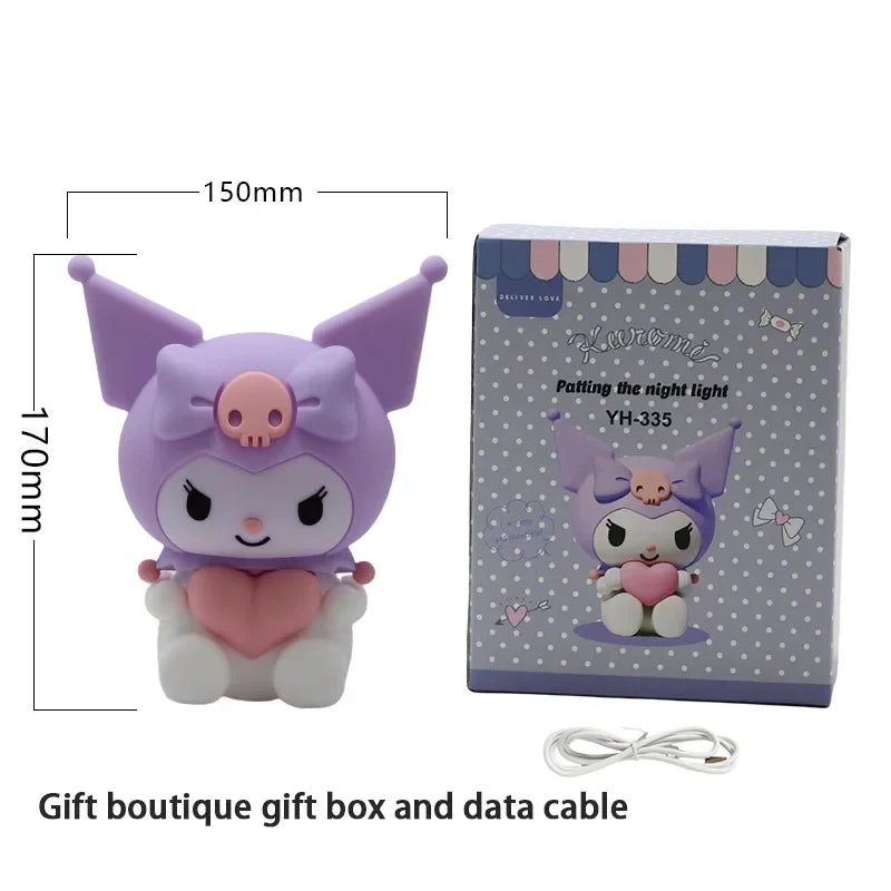 Kuromi Silicone Touch Night Light - Cute Kawaii Bedside Lamp & Sleep Aid
