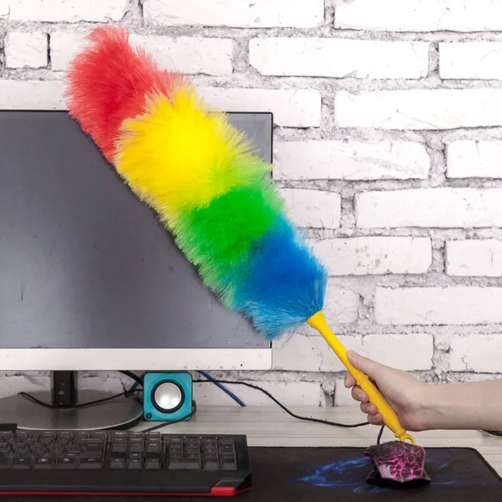 Rainbow Feather Duster – Flexible Anti-Static Cleaner