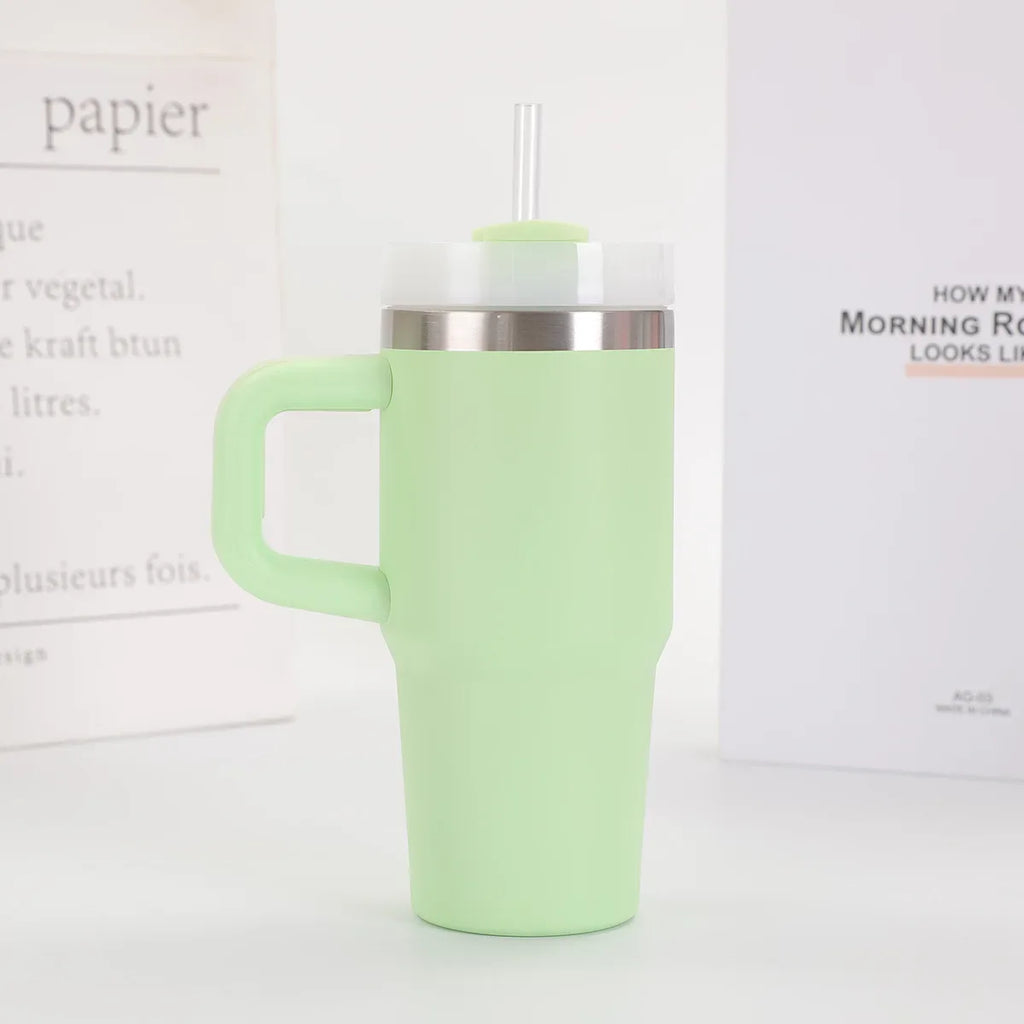 Stanley-Style Mini 40oz Plain Tumbler – Durable & Sleek (Random color)