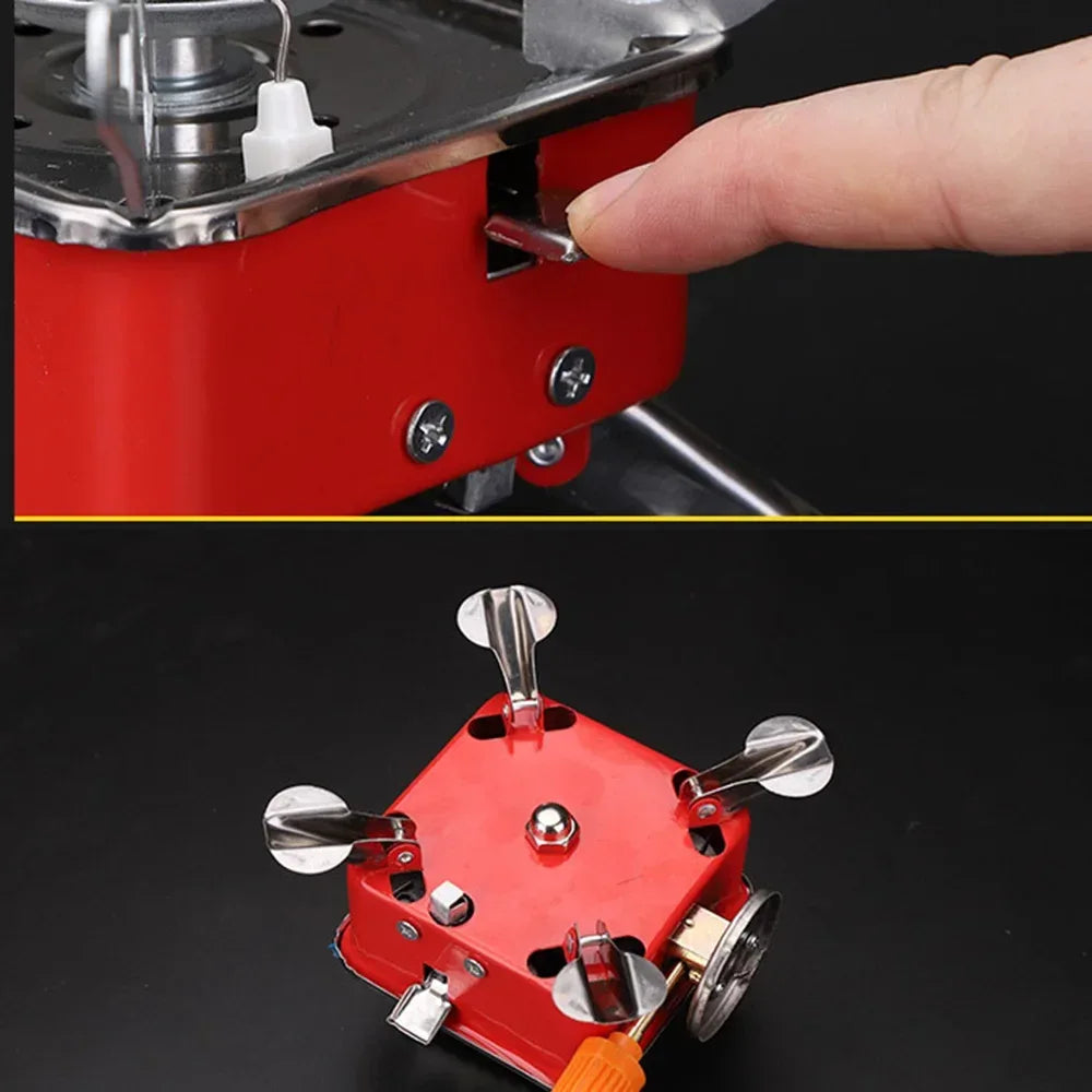 Mini Portable Outdoor Gas Stove – Folding Camping Burner for Hiking & BBQ