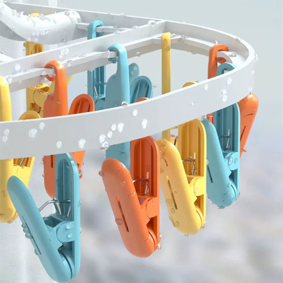 Folding Clothes Dryer Hanger – Windproof Laundry Rack