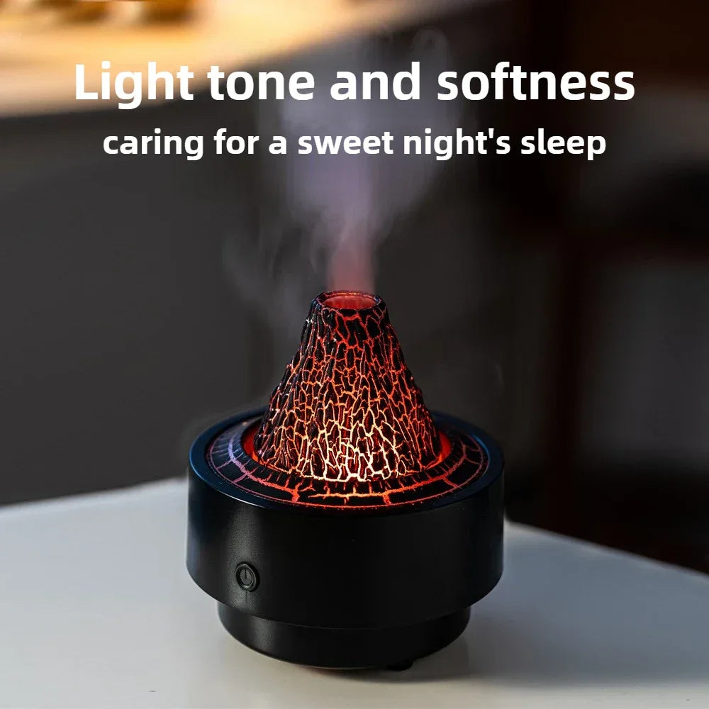 Flame Lava Aroma Diffuser – LED Ultrasonic Humidifier