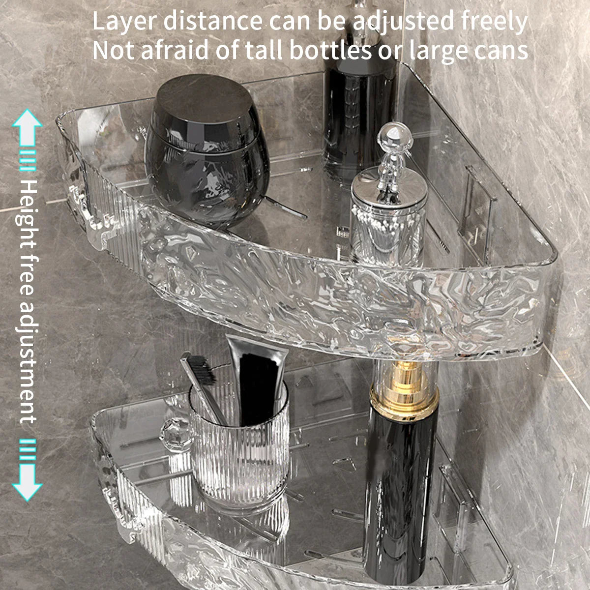 No-Drill Corner Shower Rack – Industrial Suction Storage