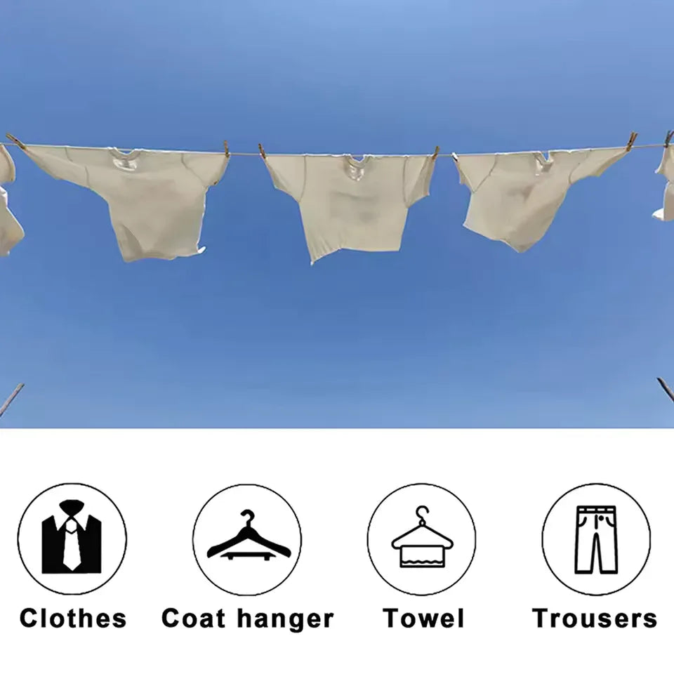 Wall Mounted Retractable Clothesline – 4 Line Laundry Drying Rack