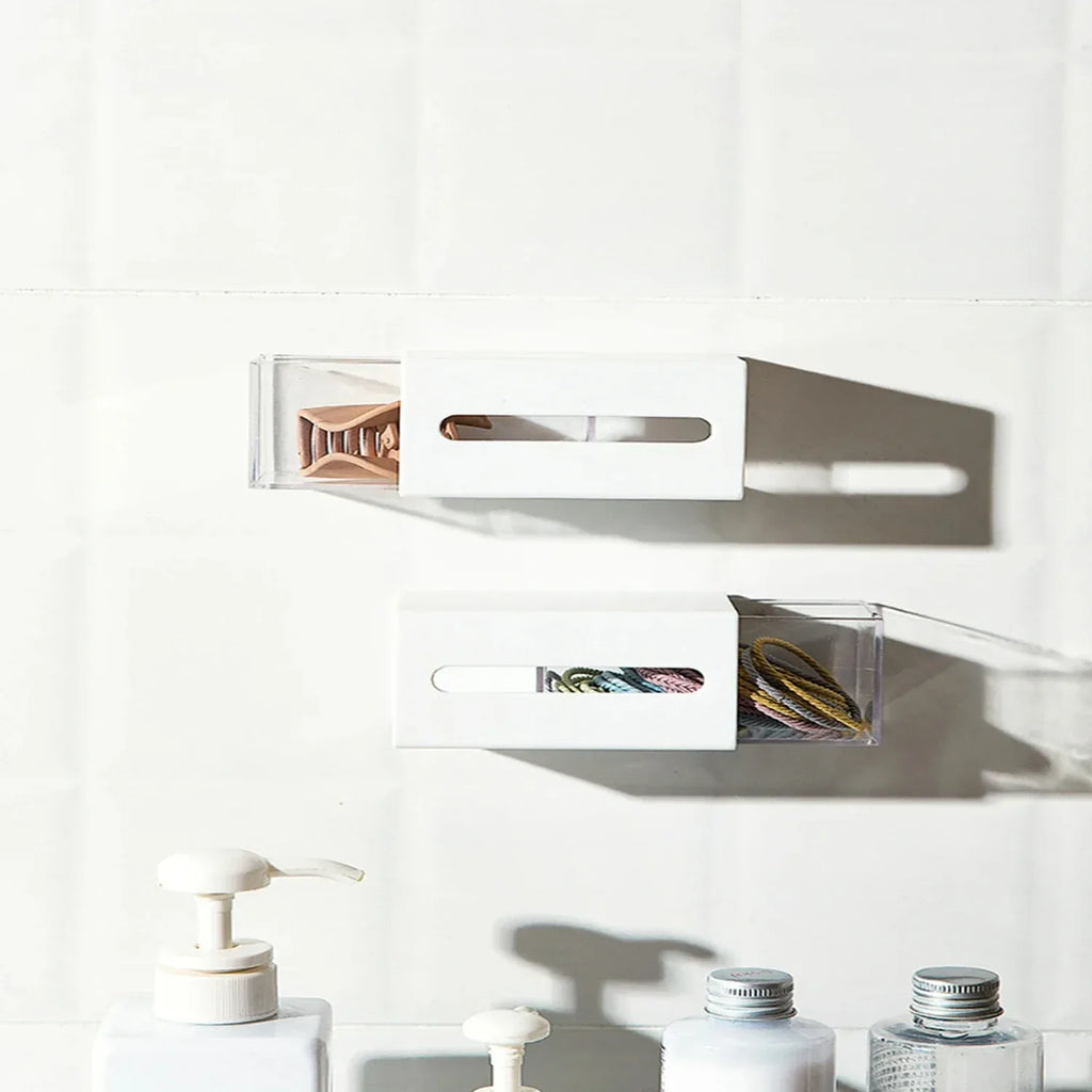 Punch-Free Makeup Cotton & Hair Clip Storage Box