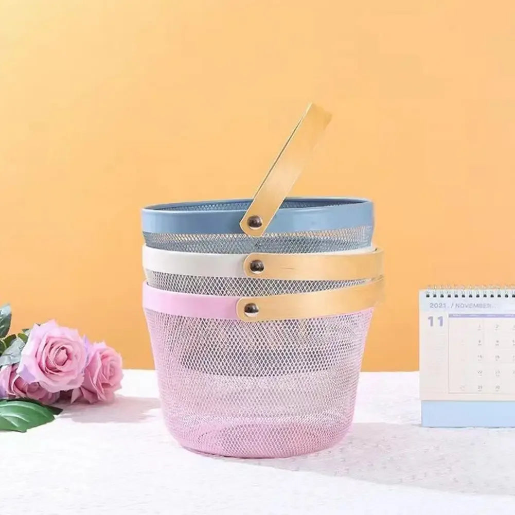 Wire Mesh Fruit & Vegetable Basket – Round Portable