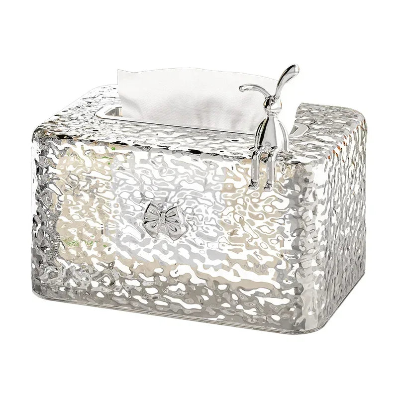 Transparent Bunny Tissue Box – Water Wave Luxury Design