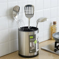 Stainless Steel Cutlery Holder with Handle – Kitchen Utensil Organizer