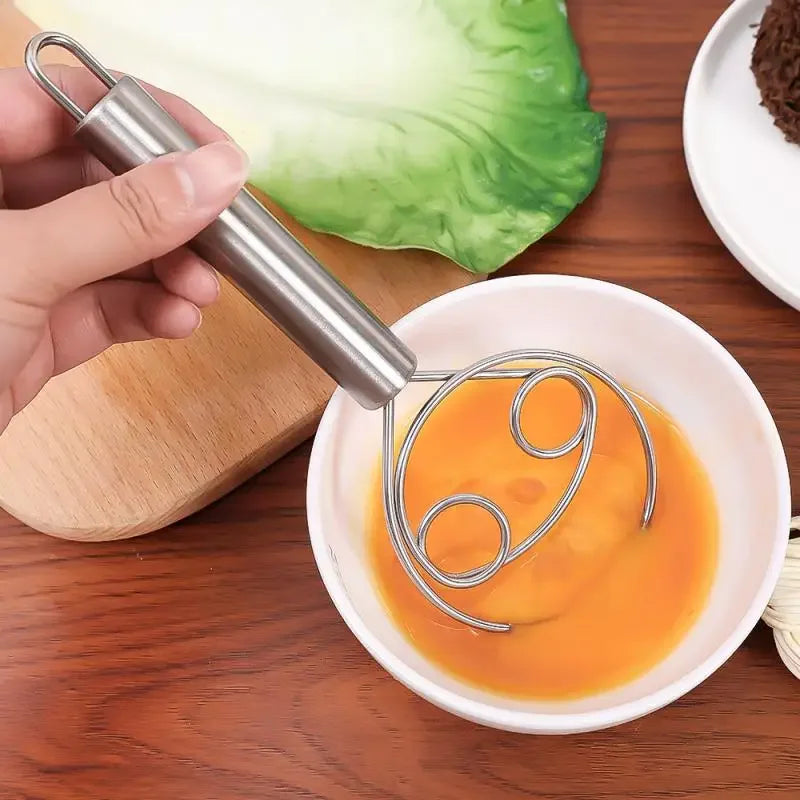 Stainless Steel Dough Whisk with Handle