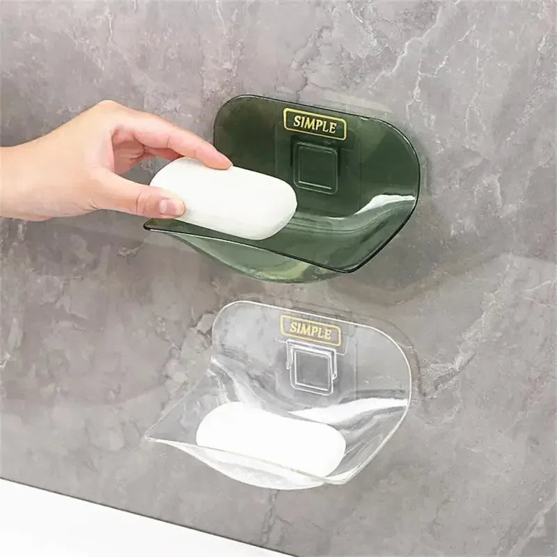 No-Drill Wall Mounted Soap Rack – Self-Adhesive Bathroom Holder (Random color)