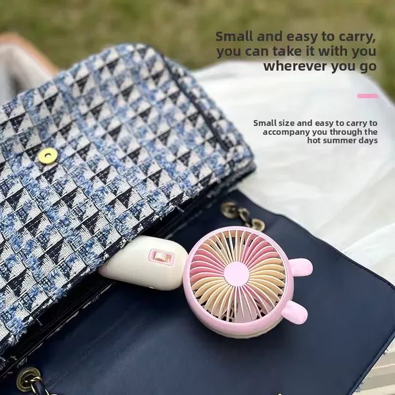 Mini Handheld Fan – Portable USB Rechargeable 3-Speed Cooling