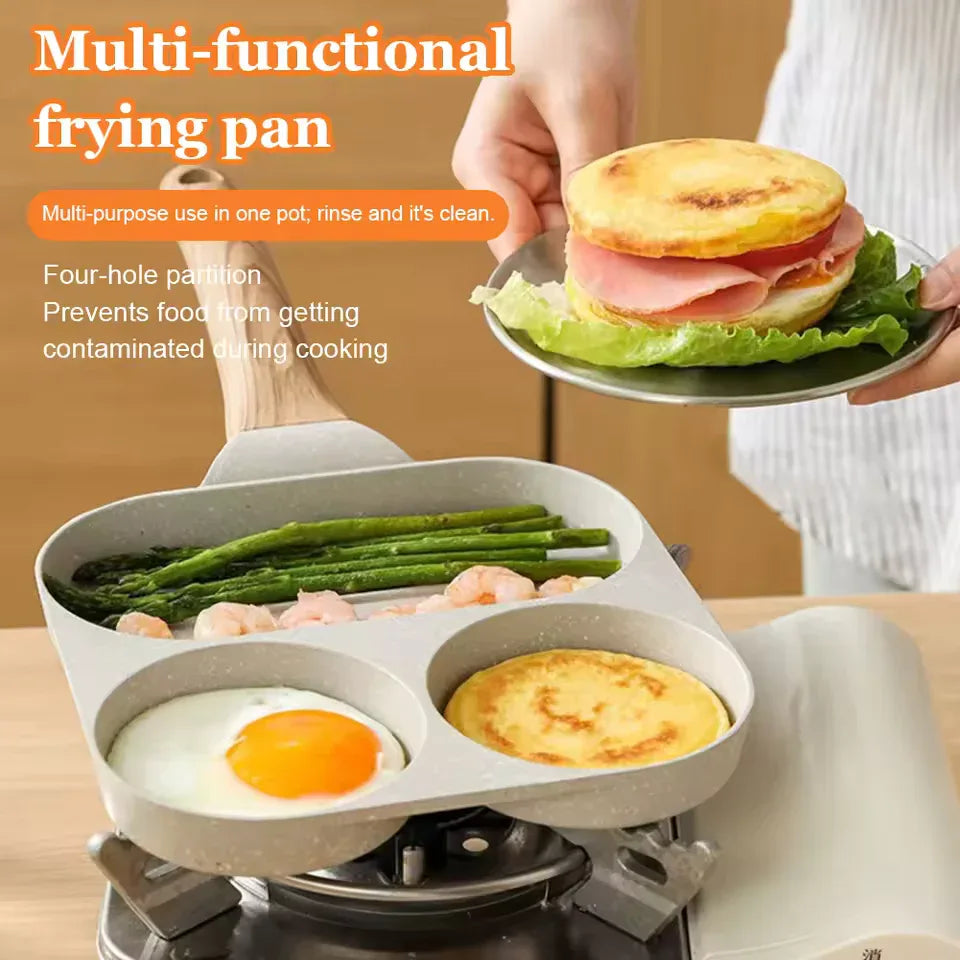 3-in-1 Non-Stick Frying Pan with Grill