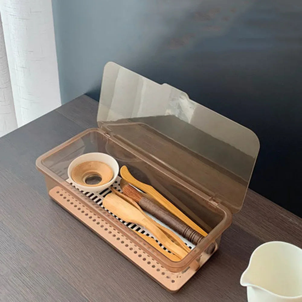 Acrylic Transparent Spoon Box – Cutlery Storage Organizer
