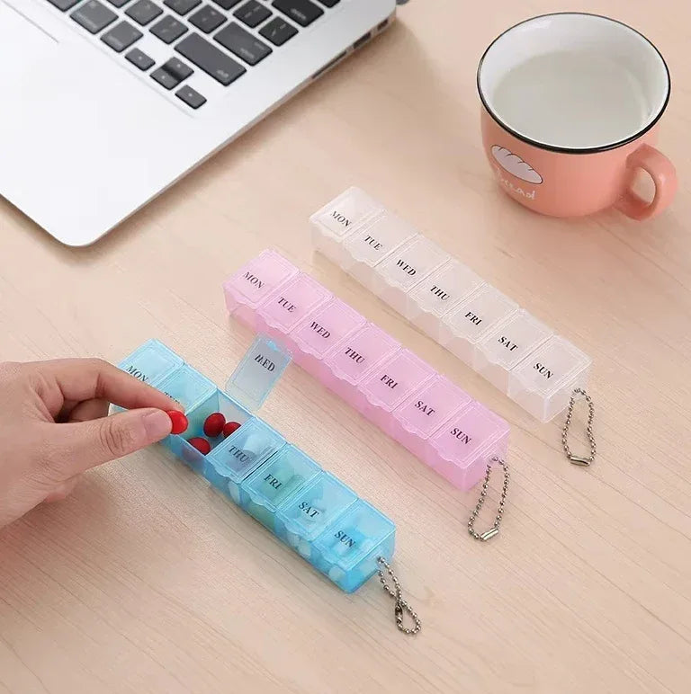 High-Durability Pill Organizer Box – Multi-Compartment (each)