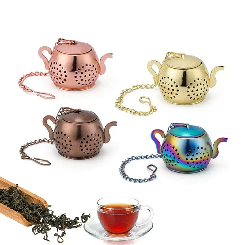 Stainless Steel Kettle-Shape Tea Infuser – Durable Teapot Design