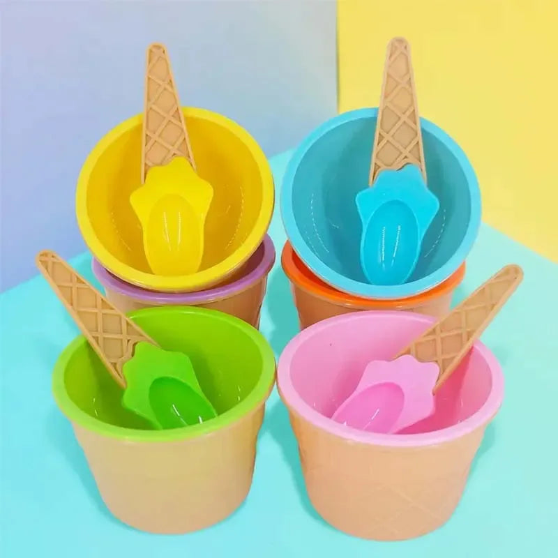 Ice Cream Cup with Spoon – Dessert Serving Bowl