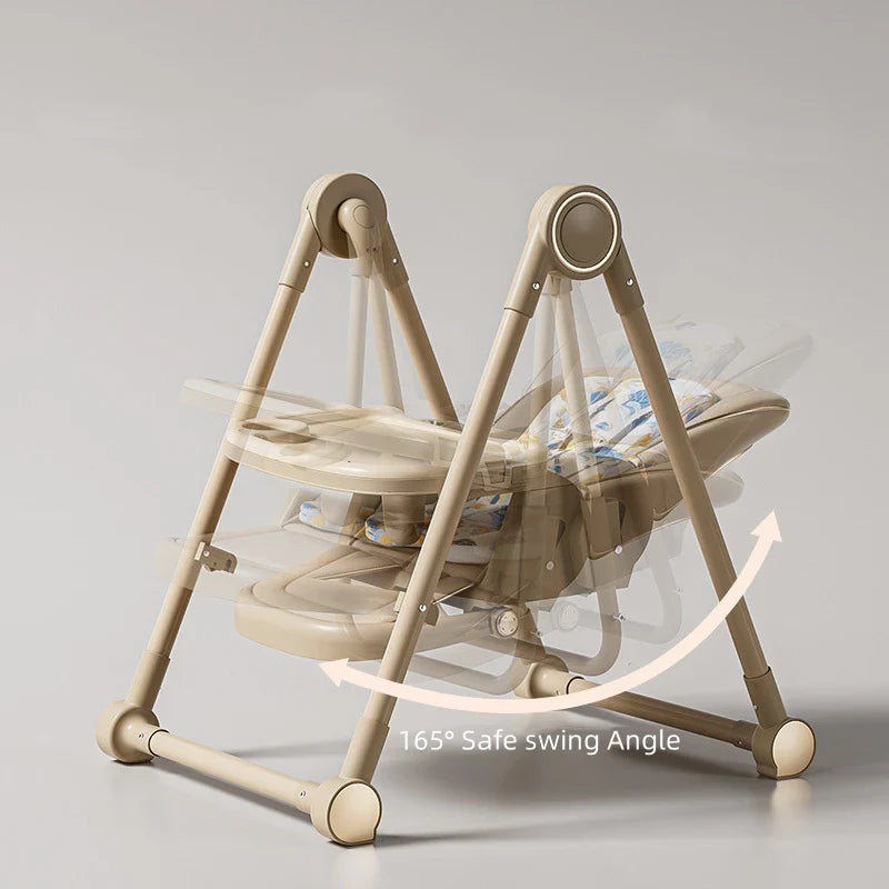 Foldable Baby Dining Chair with Rocking Seat