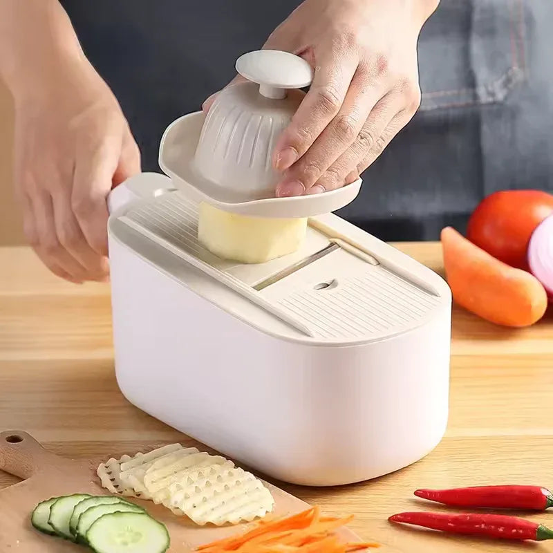 Multifunctional Vegetable Slicer – Manual Cutter & Grater