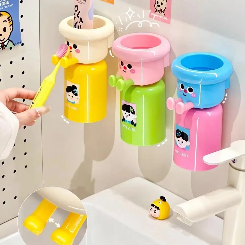 Wall-Mounted Magnetic Toothbrush Holder with Cup (each)