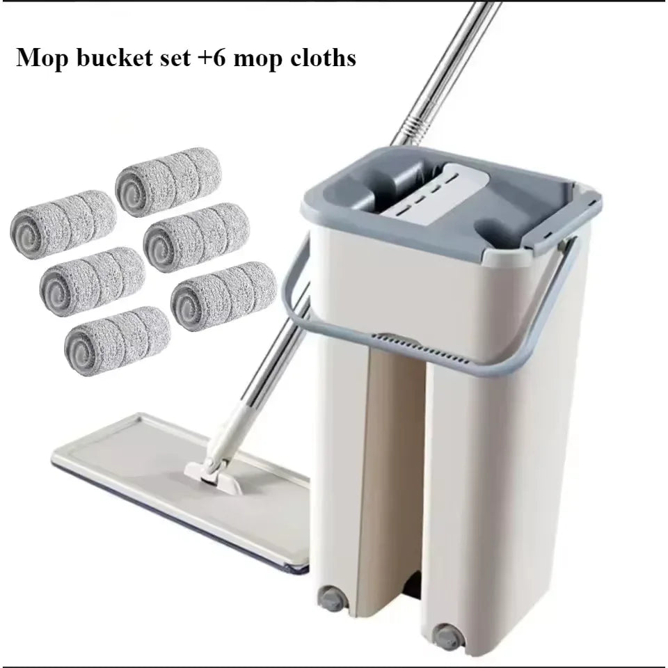 Self-Cleaning Magic Mop with Bucket for Easy Floor Cleaning