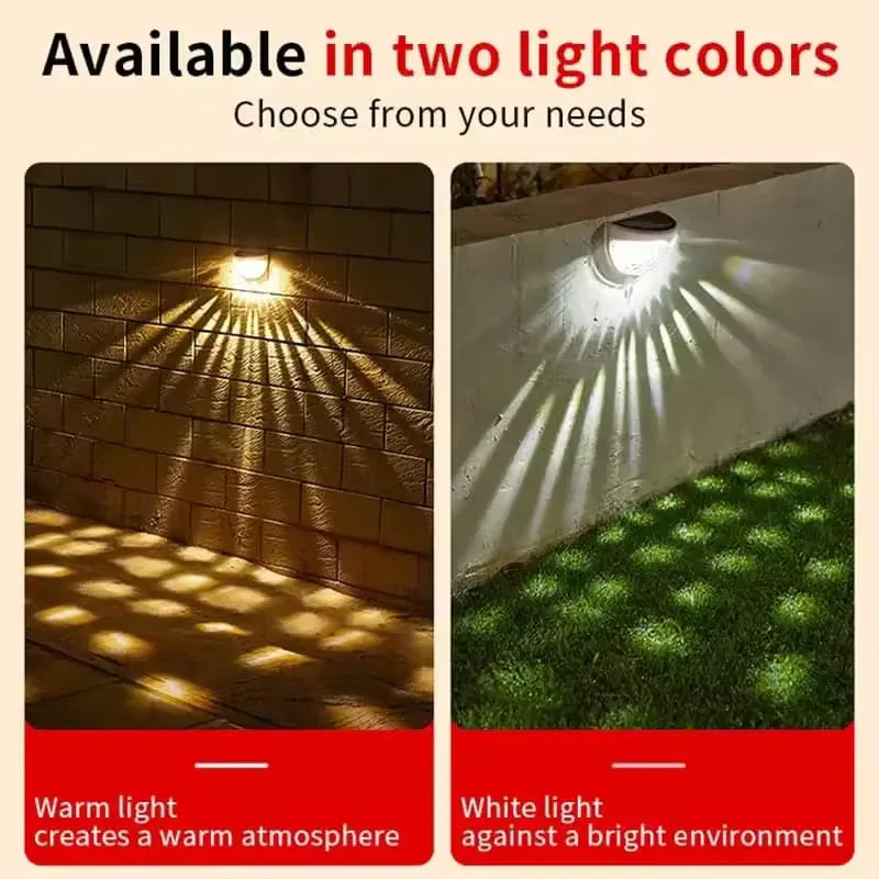 6 LED Solar Fence Lights – Pack of 4 Waterproof Outdoor Lamps