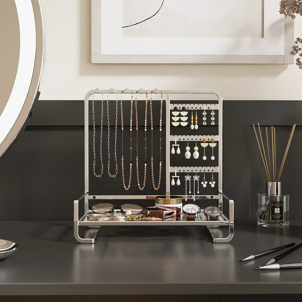 Luxury Wrought Iron Jewelry Display Stand & Organizer