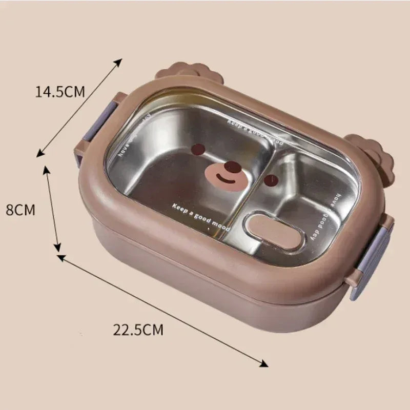 Kids Stainless Steel Lunch Box – Leakproof Portable Bento Box