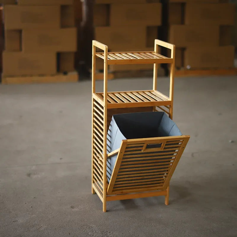 Wood Vine Weaving Laundry Basket – Large Capacity (Single Layer)