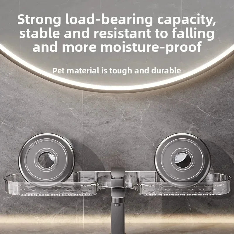 Premium Bathroom Suction Shelf – No Drill Wall Storage Organizer
