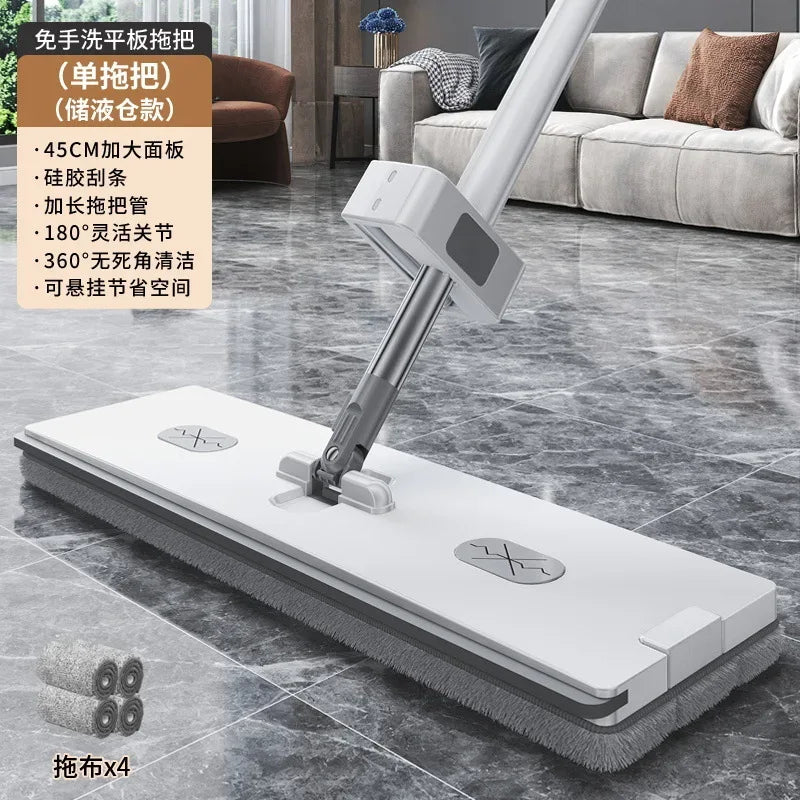 Flat Squeeze Mop & Foldable Bucket for Easy Cleaning