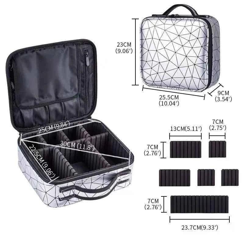 Diamond Cut Cosmetic Bag for Makeup and Essentials