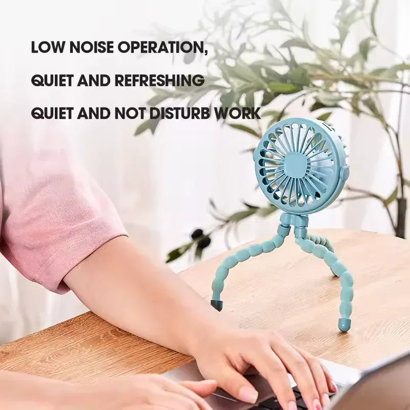 Tripod Style Hand Fan – Portable Rechargeable Cooling Fan