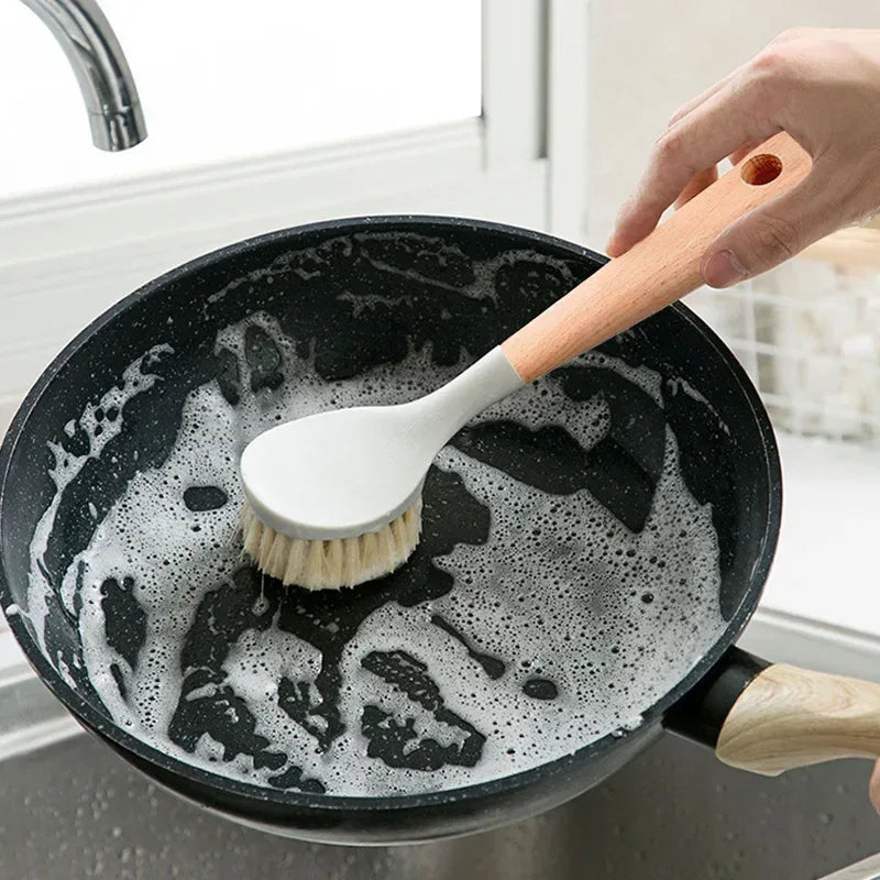 Long Handle Kitchen Pot Cleaning Brush