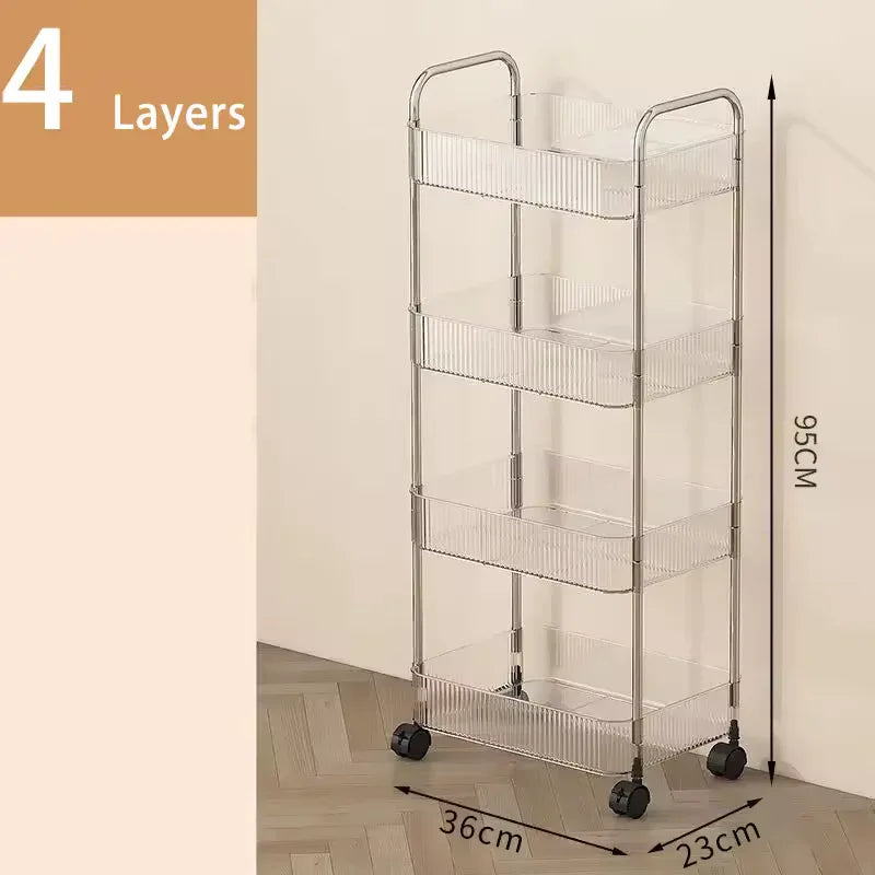 Luxury Acrylic Utility Trolley with Wheels