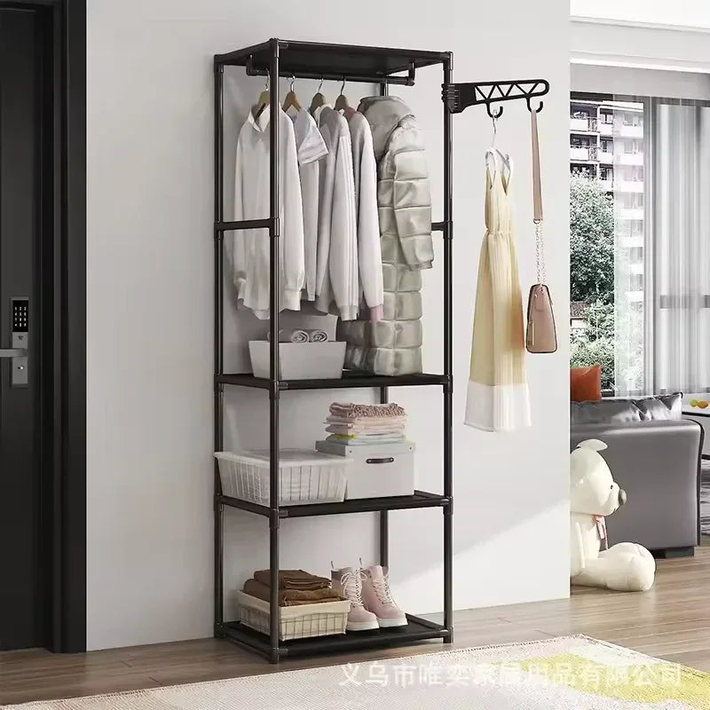Hanger Stand & Coat Rack – Portable Clothes Organizer with Shelf