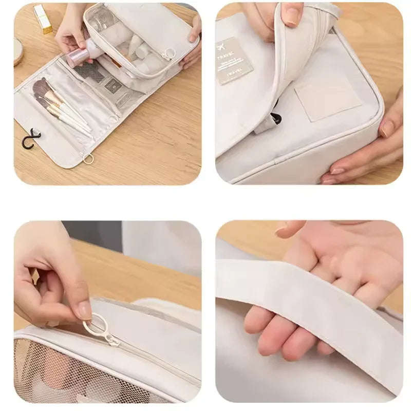 Travel Hanging Makeup Bag – Large Capacity Washable Organizer