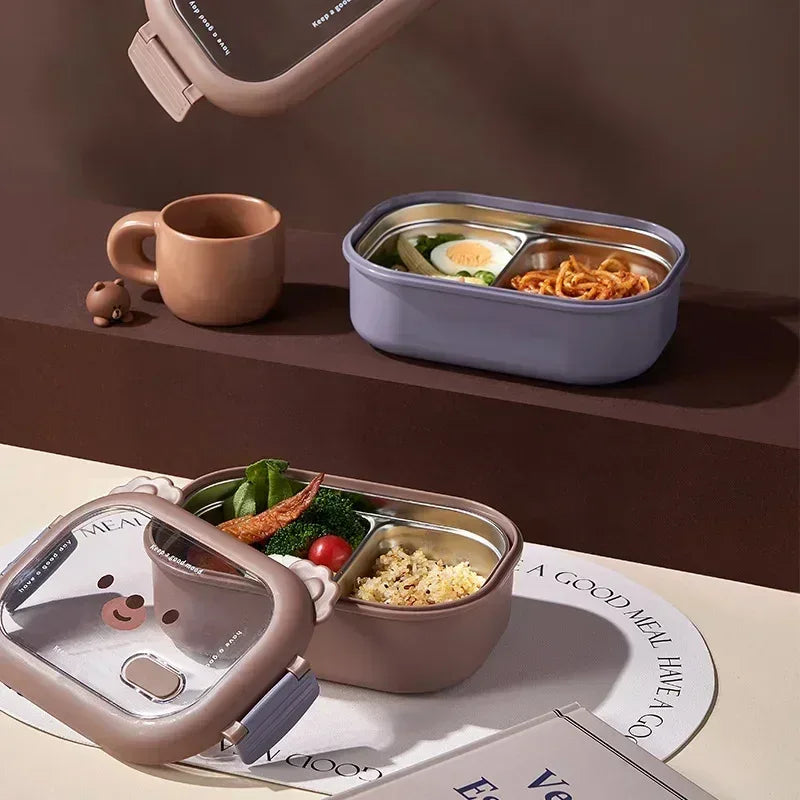 Kids Stainless Steel Lunch Box – Leakproof Portable Bento Box