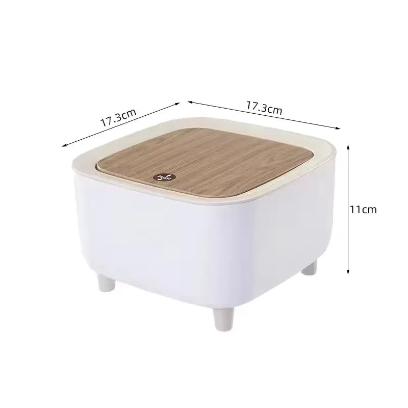 Mini Desktop Trash Can – Small Covered Bin for Desk & Bedroom