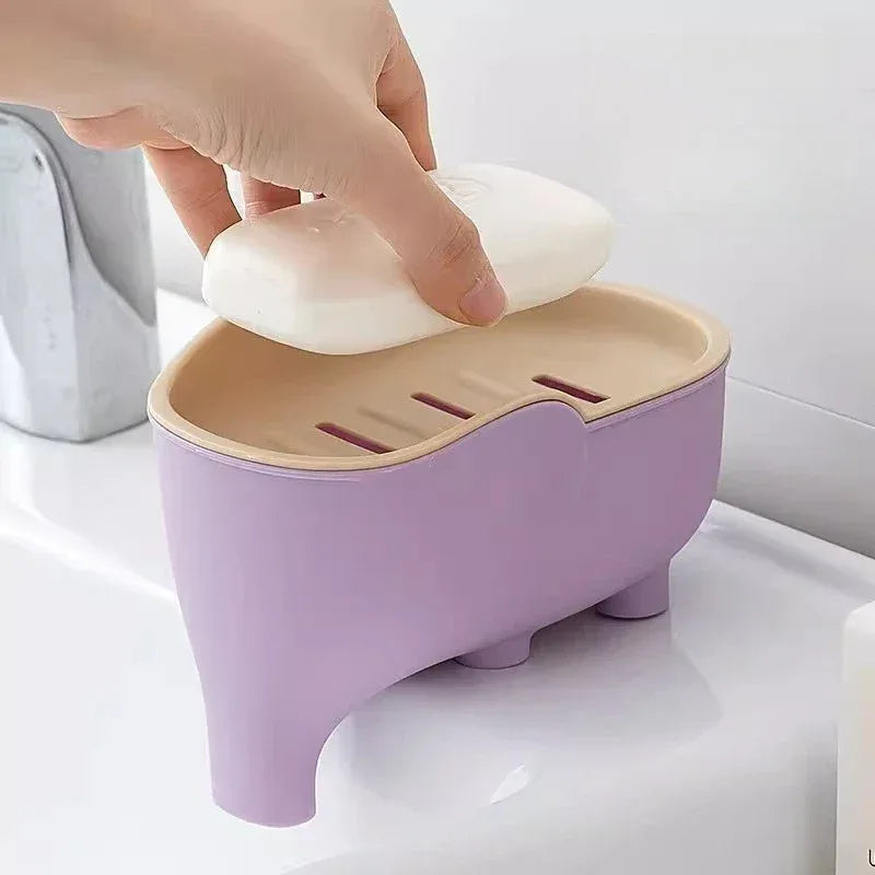 Double-Layer Elephant Soap Box – Bathroom Organizer