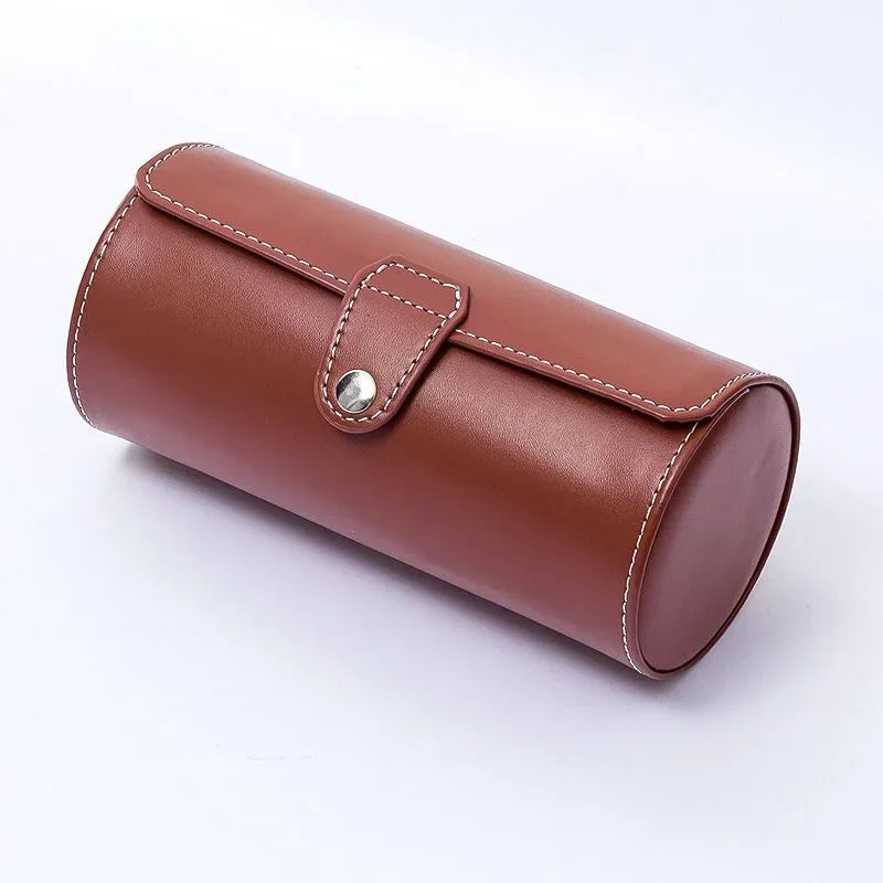Leather Watch Organizer – 3 Slot Storage