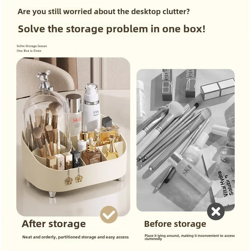 Large Capacity Makeup Organizer with Lid