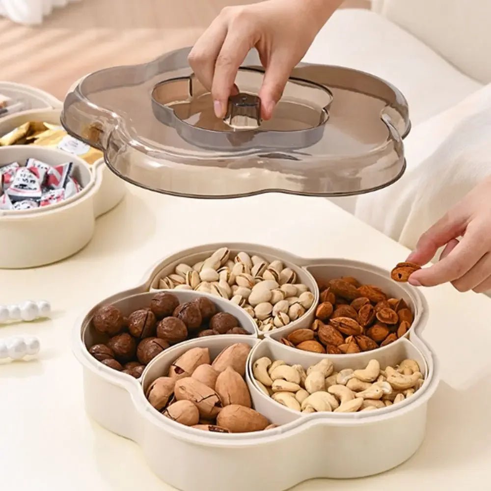 Luxury Divided Snack Serving Tray with Lids