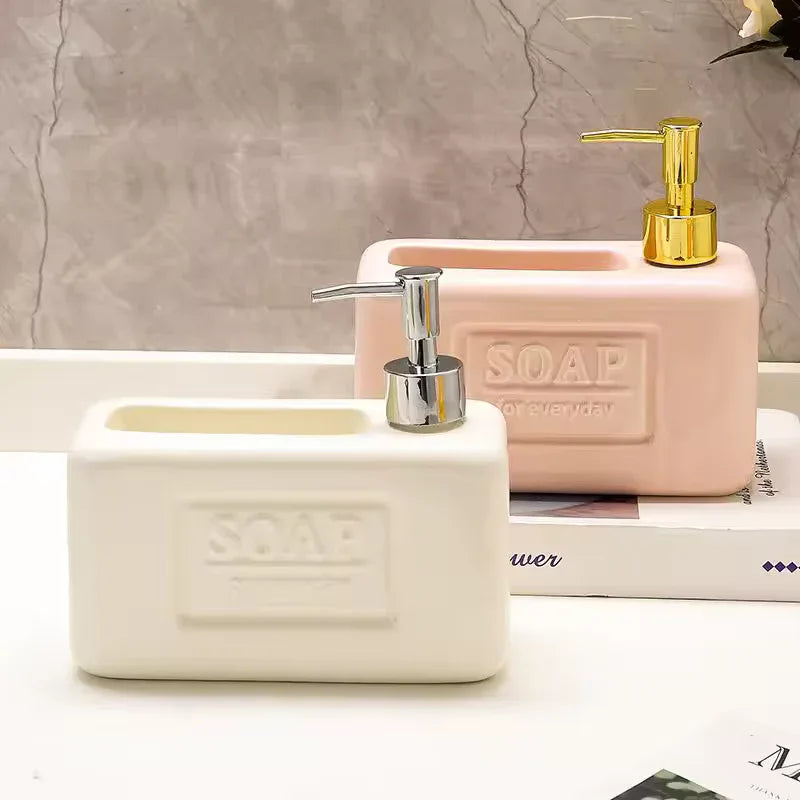 Elegant Ceramic Soap Dispenser Set for Modern Bathrooms