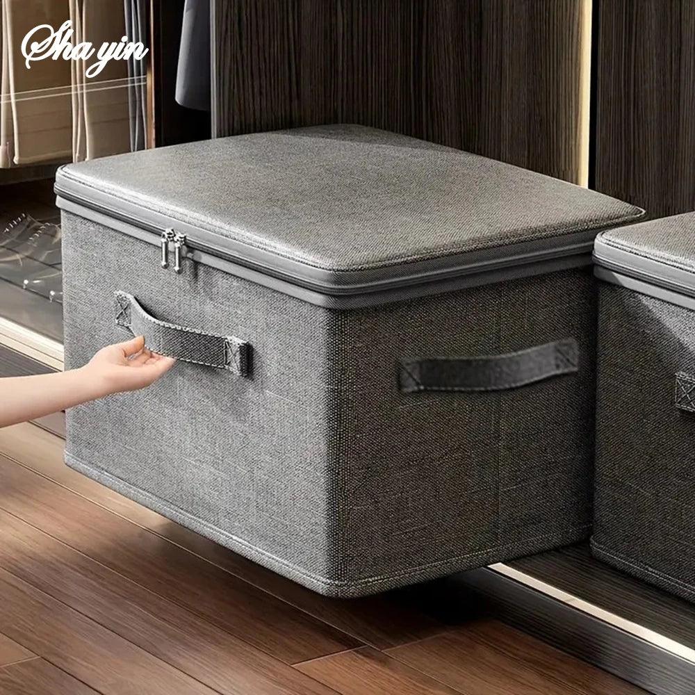 Premium Foldable Zipper Storage Box with Lock